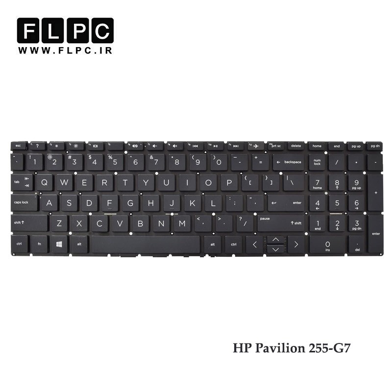 کیبورد لپ تاپ اچ پی HP Pavilion 255-G7 بدون فریم - اینتر کوچک