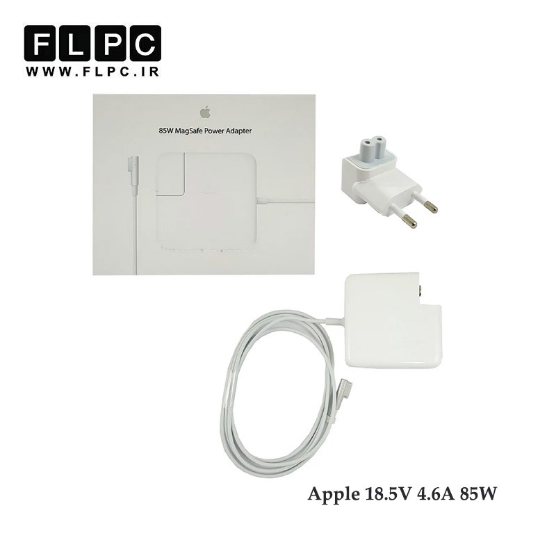 آداپتور لپ تاپ اپل 85 وات 18.5 ولت 4.6 آمپرMagsafe1 با پک