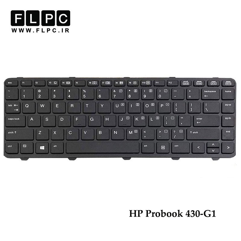 کیبورد لپ تاپ اچ پی HP Laptop Keyboard Probook 430-G1 مشکی-بافریم