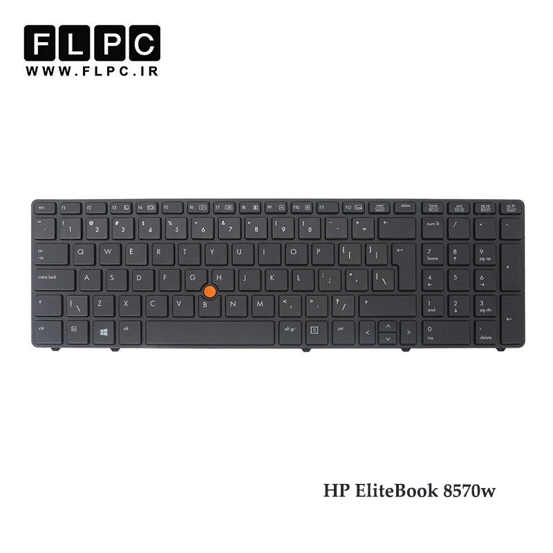 کیبورد لپ تاپ اچ پی HP EliteBook 8570W با موس-با بک لایت