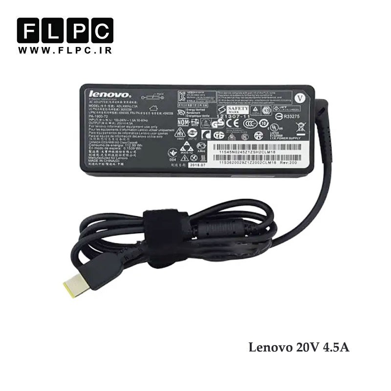 آداپتور لپ تاپ لنوو Lenovo 20V 4.5A Org Plus _USB