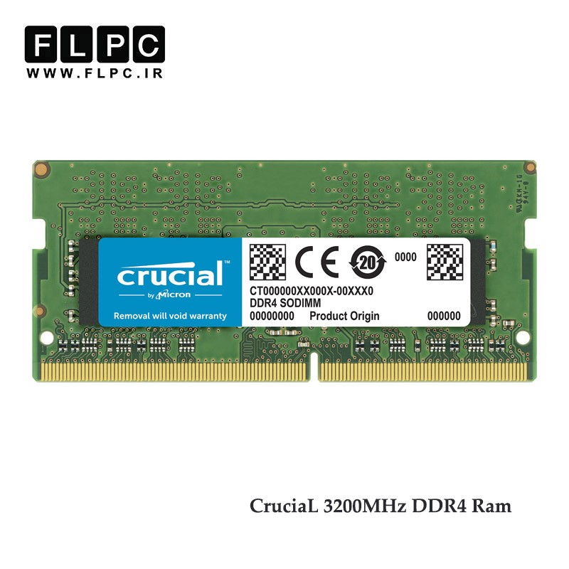 رم لپ تاپ 8 گیگابایت DDR4 تک کاناله 3200 مگاهرتز کروشیال مدل CT8G4SFRA32A