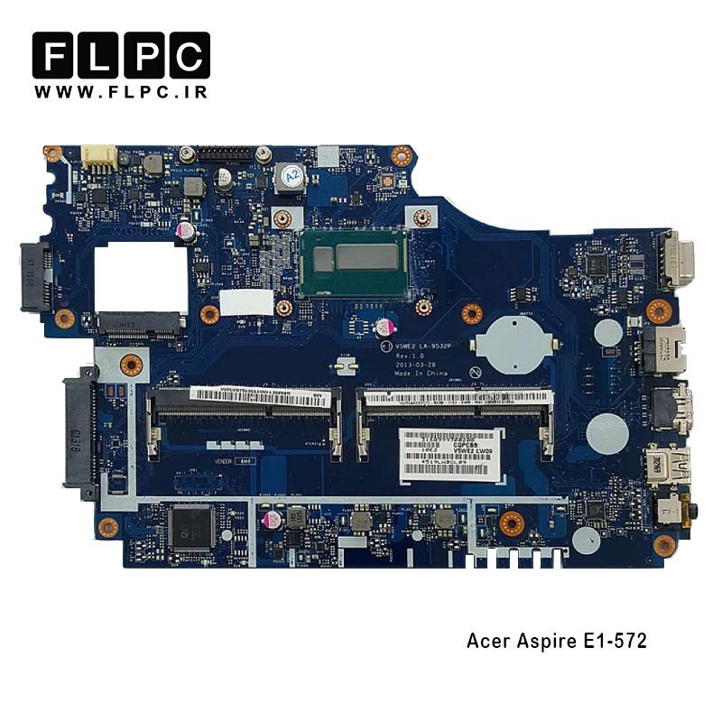 مادربرد لپ تاپ ایسر Acer Aspire E1-572 _CPU-I3-4010U V5WE2 LA-9532P گرافیک اینتلی