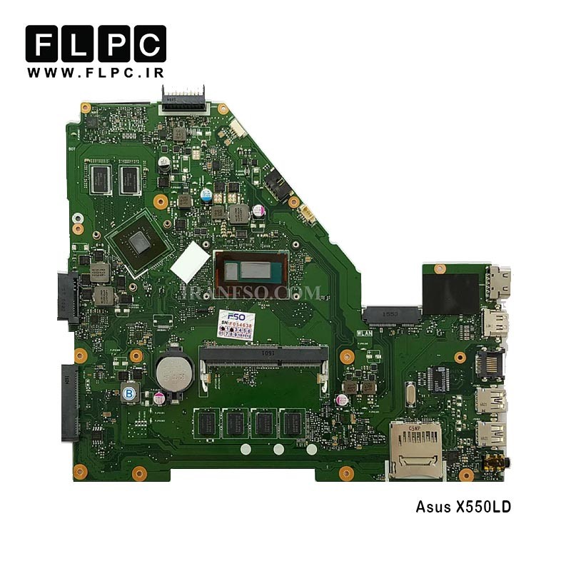 مادربرد لپ تاپ ایسوس Asus X550LD CPU-I5-4_Rev 2.0_40Pin_4GB-1GB گرافیک دار