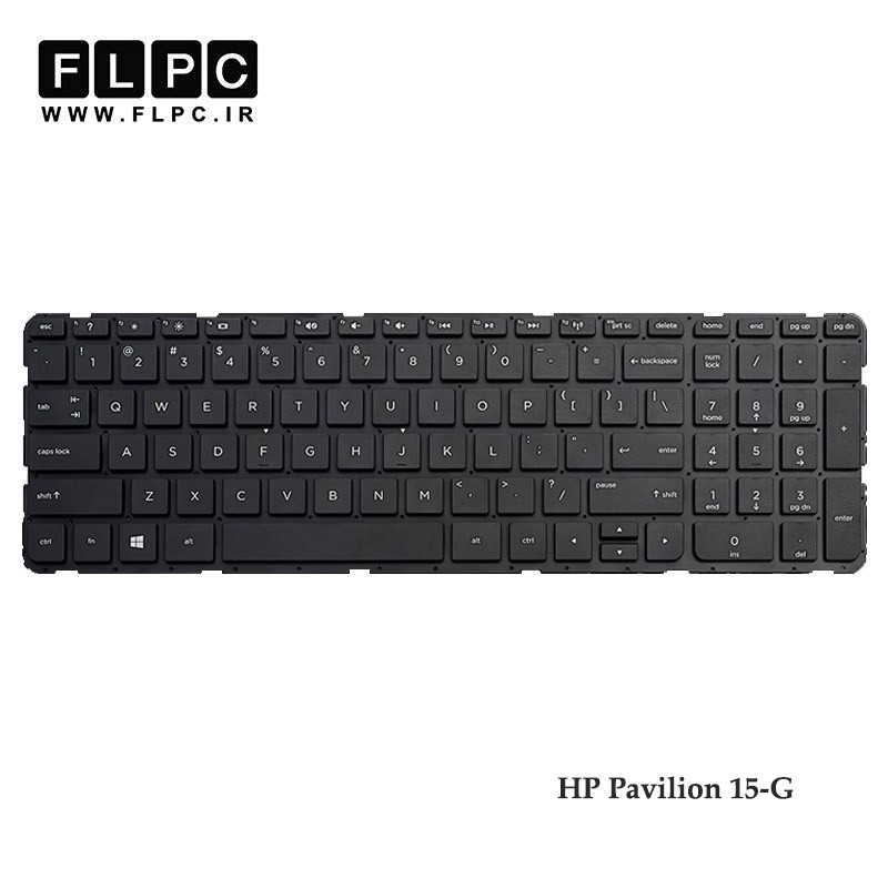 کیبورد لپ تاپ اچ پی HP Pavilion 15-G اینتر کوچک - بدون فریم