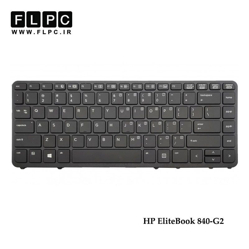 کیبورد لپ تاپ اچ پی HP EliteBook 840-G2 مشکی- بدون موس- بافریم