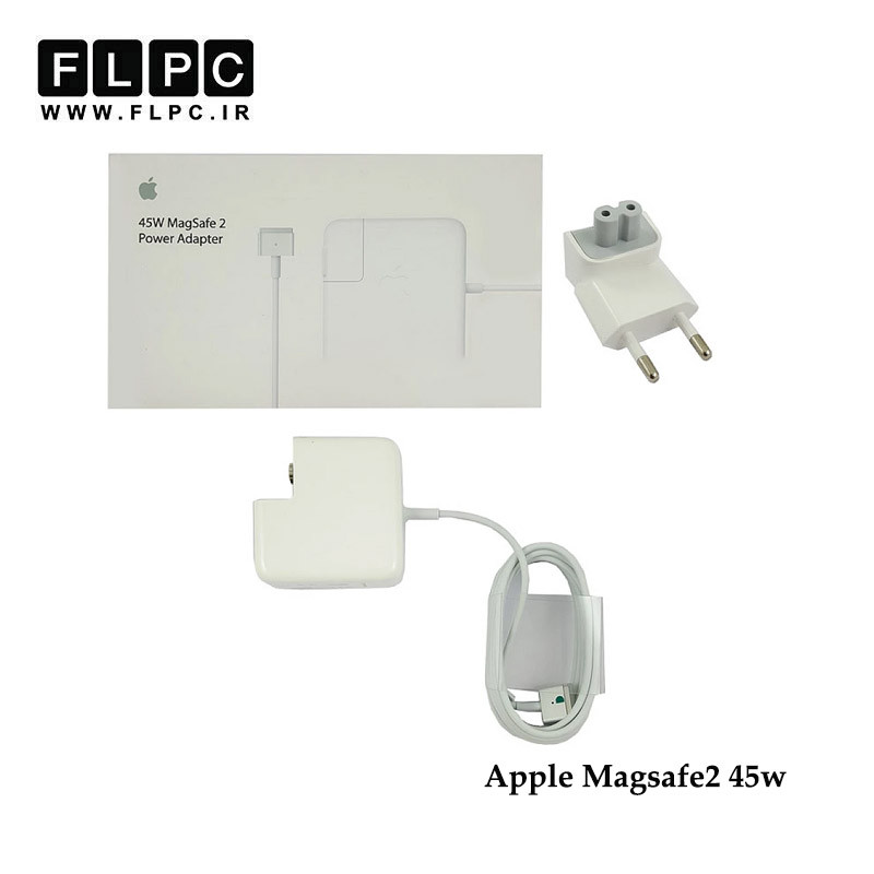 آداپتور لپ تاپ اپل Apple 14.85V 3.05A 45W Org _Magsafe2 با پک
