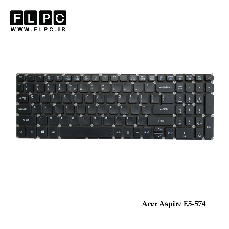 کیبورد لپ تاپ ایسر Acer Aspire E5-574 اینتر کوچک-بدون فریم-به همراه دکمه پاور