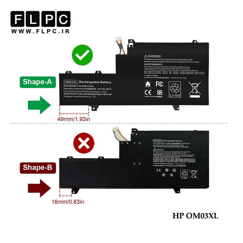 باتری لپ تاپ اچ پی HP OM03XL _4700mAh برند MM