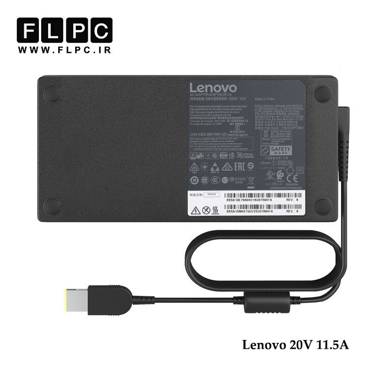 آداپتور لپ تاپ لنوو Lenovo 20V 11.5A Org Plus _USB کابل PC