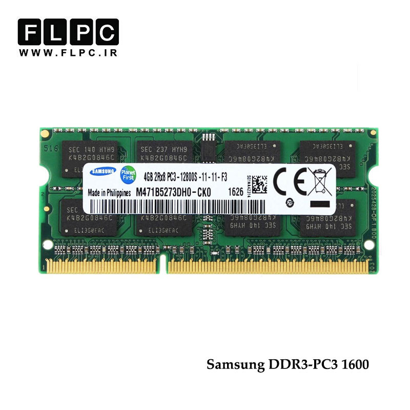 رم لپ تاپ 4 گیگ Samsung DDR3-PC3 (1600-12800) CL11 _M471B5273CH0-CKO کارکرده