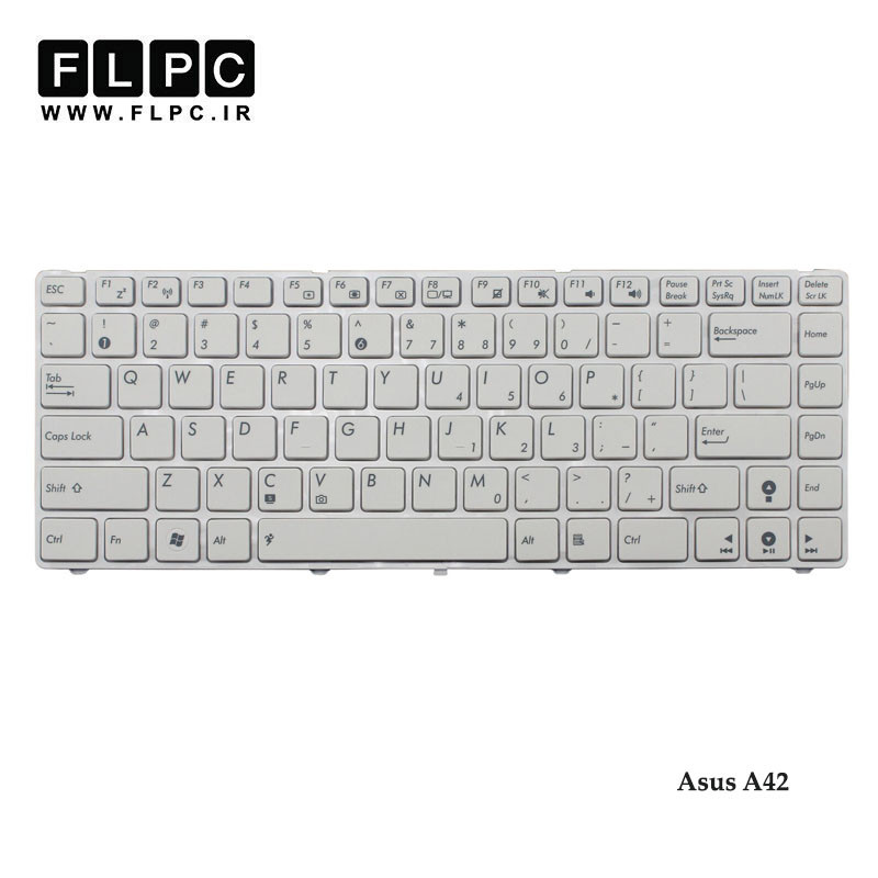 کیبورد لپ تاپ ایسوس Asus A42 سفید-با فریم