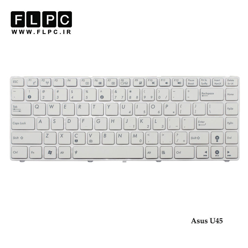 کیبورد لپ تاپ ایسوس Asus U45 سفید-با فریم