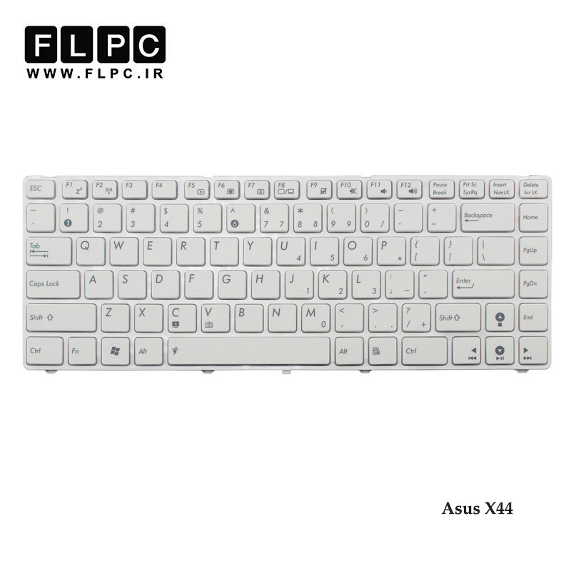 کیبورد لپ تاپ ایسوس Asus X44 سفید-با فریم