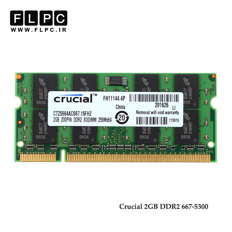 رم لپ تاپ 2 گیگ Crucial DDR2-PC2 (667-5300)