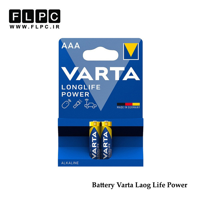باتری نیم قلمی وارتا مدل Long Life Power بسته 2 عددی