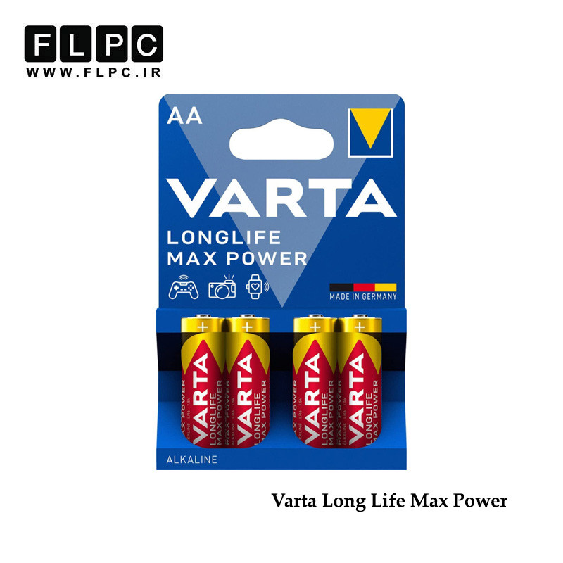 باتری قلمی وارتا مدل Long Life Max Power بسته 4 عددی