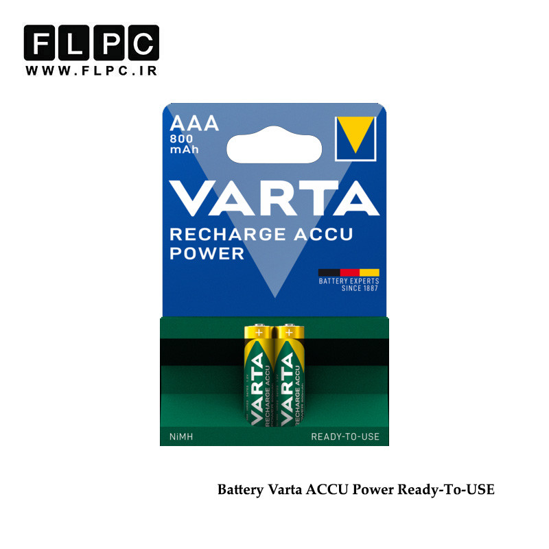باتری نیم قلمی شارژ وارتا مدل ACCU Power Ready-To-USE _800mAh بسته 2 عددی