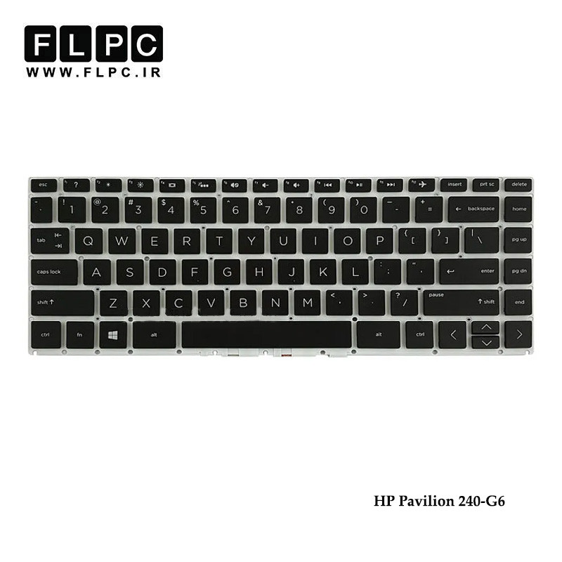 کیبورد لپ تاپ اچ پی HP Pavilion 240-G6 مشکی-اینترکوچک-بدون فریم