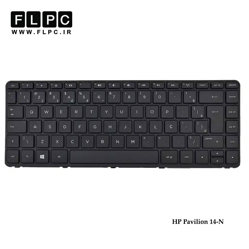 کیبورد لپ تاپ اچ پی HP Pavilion 14-N مشکی -بافریم