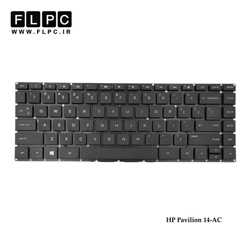 کیبورد لپ تاپ اچ پی HP Pavilion 14-AC مشکی-اینتر کوچک-بدون فریم