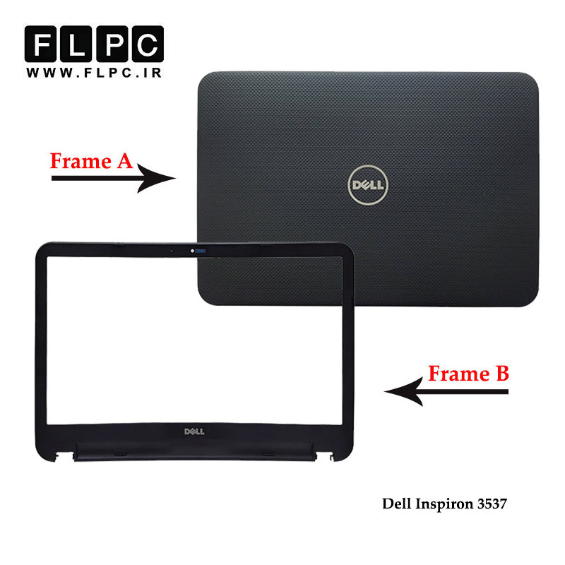 قاب پشت و جلو ال سی دی لپ تاپ دل Dell Inspiron 3537 _Cover A+B مشکی-غیر تاج