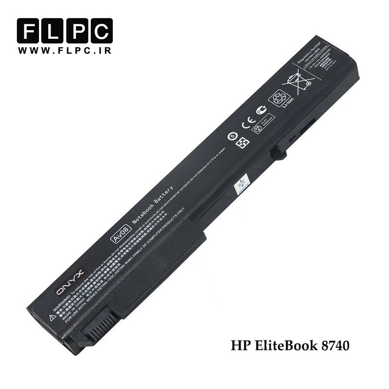 باتری لپ تاپ اچ پی HP EliteBook 8740 _4400mAh برند ONYX
