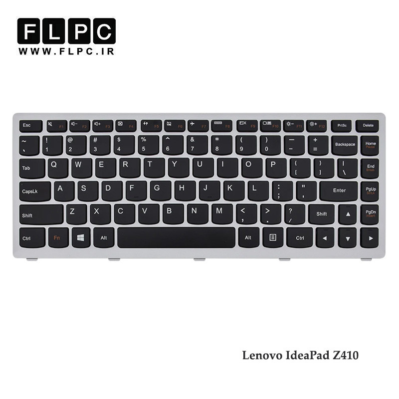 کیبورد لپ تاپ لنوو Lenovo IdeaPad Z410 مشکی-با فریم نقره ای