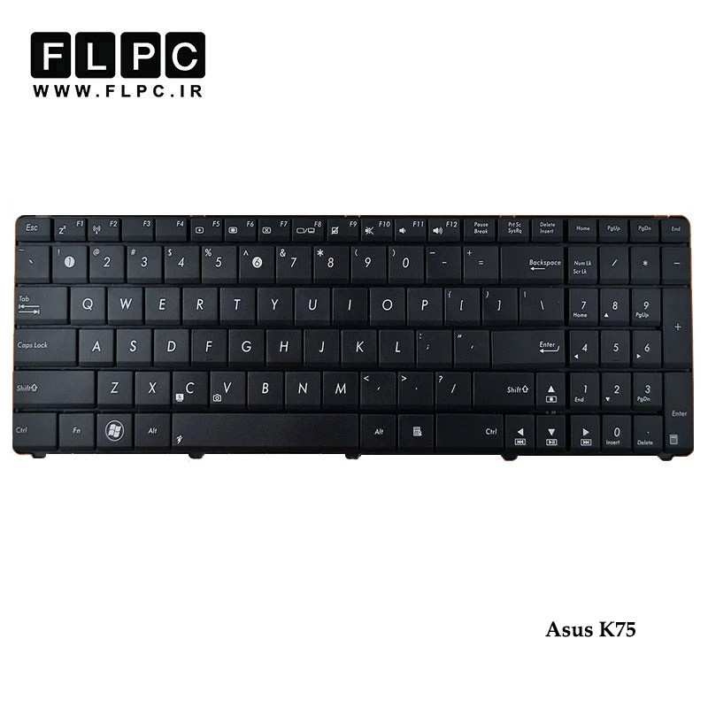 کیبورد لپ تاپ ایسوس Asus K75 مشکی-بدون فریم