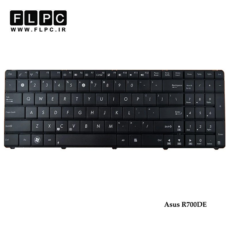 کیبورد لپ تاپ ایسوس Asus R700DE مشکی-بدون فریم