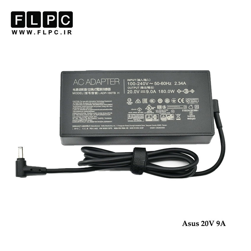 آداپتور لپ تاپ ایسوس Asus 20V 9A Slim Org Plus _6.0*3.7 کابل PC - سوزن دار