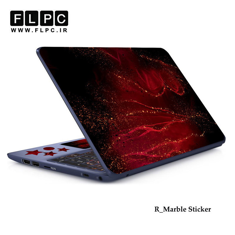 استیکر لپ تاپ راتیانا طرح سنگ مرمر مدل R_marble به همراه برچسب حروف فارسی