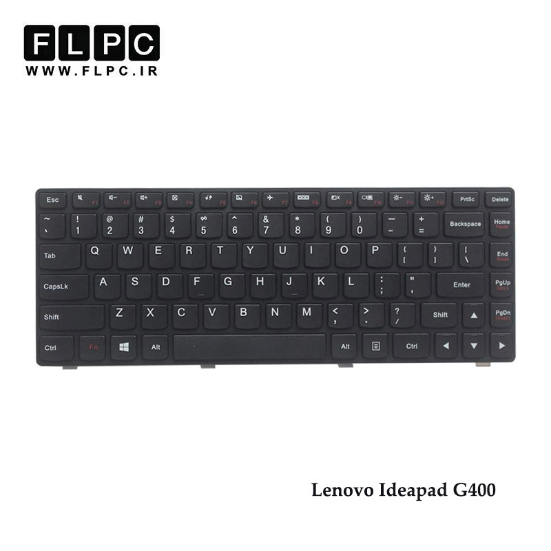 کیبورد لپ تاپ لنوو Lenovo Ideapad G400 مشکی-فلت صاف -بافریم