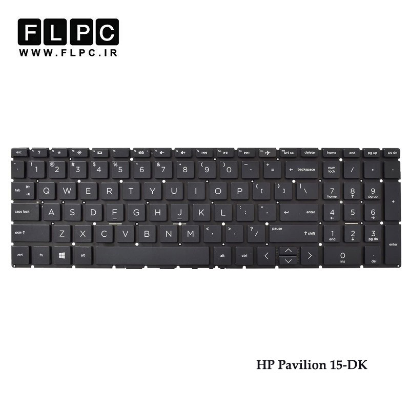 کیبورد لپ تاپ اچ پی HP Pavilion 15-DK مشکی-بدون فریم-اینتر کوچک