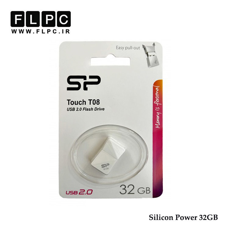 فلش مموری 32 گیگابایت Silicon Power مدل TOUCH T08 سفید