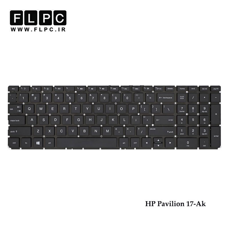 کیبورد لپ تاپ اچ پی HP Pavilion 17-Ak مشکی-اینترکوچک-بدون فریم