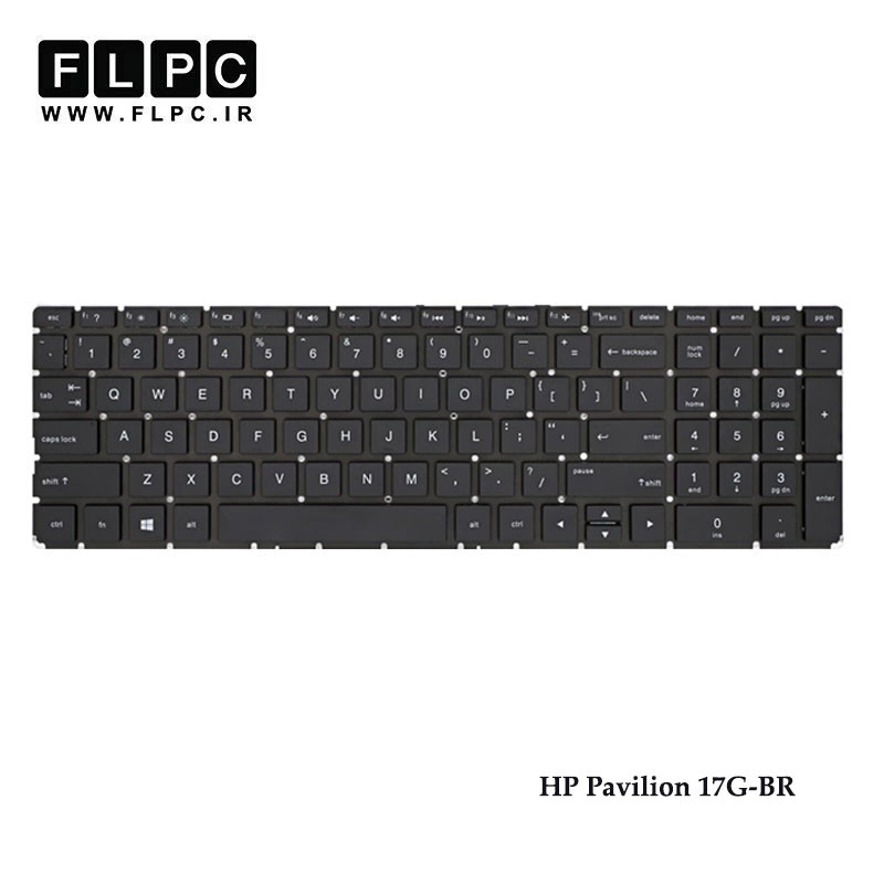 کیبورد لپ تاپ اچ پی HP Pavilion 17G-BR مشکی-اینترکوچک-بدون فریم