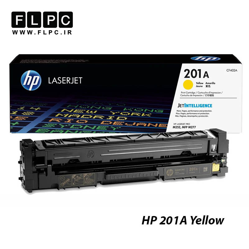 کارتریج تونر زرد طرح اصلی Hp مدل 201A