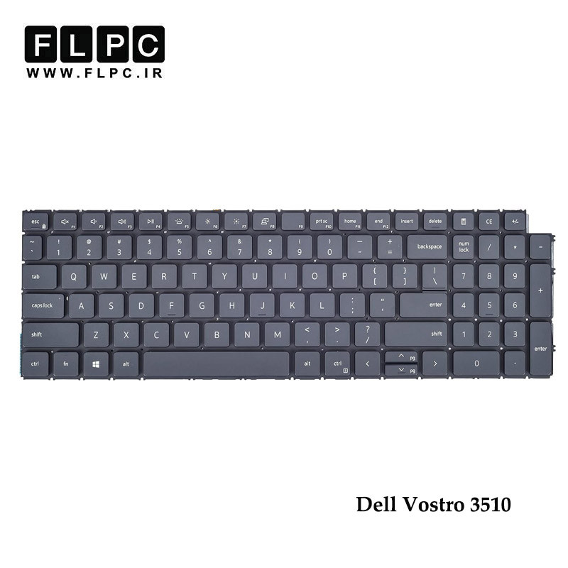 کیبورد لپ تاپ دل Dell Vostro 3510 مشکی-اینترکوچک-بدون فریم