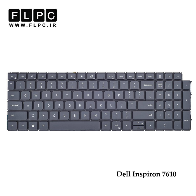 کیبورد لپ تاپ دل Dell Inspiron 7610 مشکی-اینترکوچک-بدون فریم
