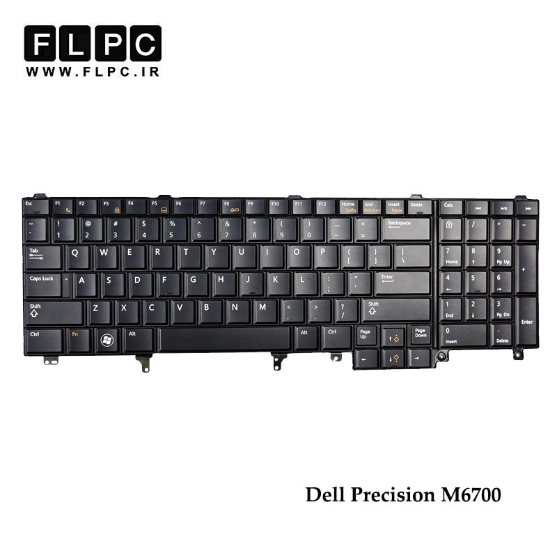 کیبورد لپ تاپ دل Dell Precision M6700 مشکی-اینتر کوچک-بدون فریم-بدون موس