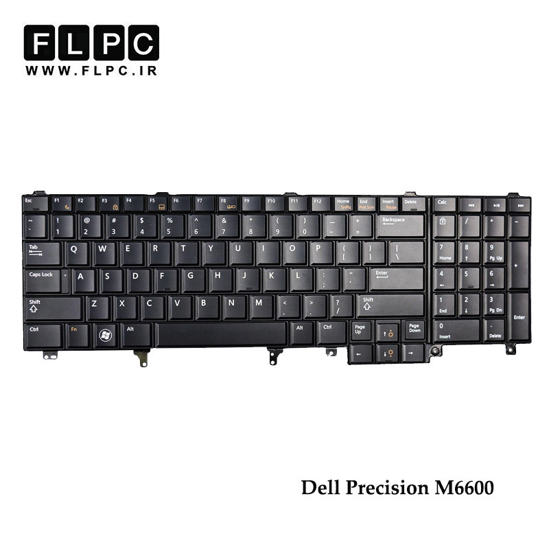 کیبورد لپ تاپ دل Dell Precision M6600 مشکی-اینتر کوچک-بدون فریم-بدون موس
