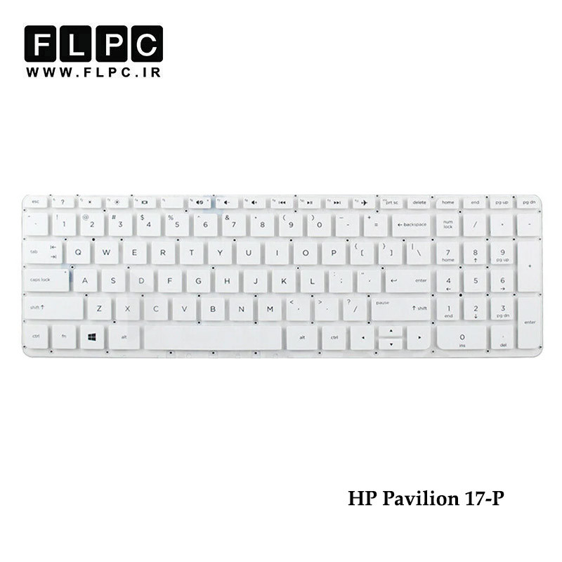 کیبورد لپ تاپ اچ پی HP Pavilion 17-P سفید-اینترکوچک-بدون فریم