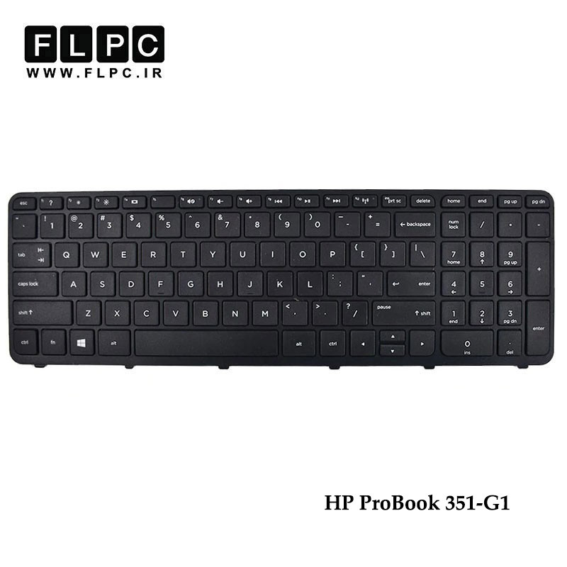 کیبورد لپ تاپ اچ پی HP ProBook 351-G1 مشکی- بافریم