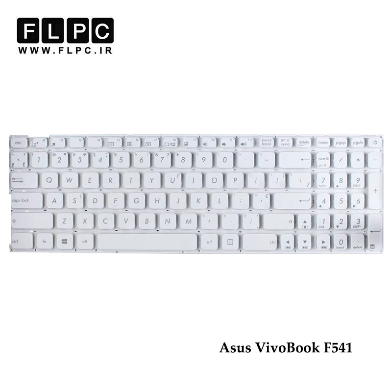 کیبورد لپ تاپ ایسوس Asus VivoBook F541 سفید- اینترکوچک- بدون فریم