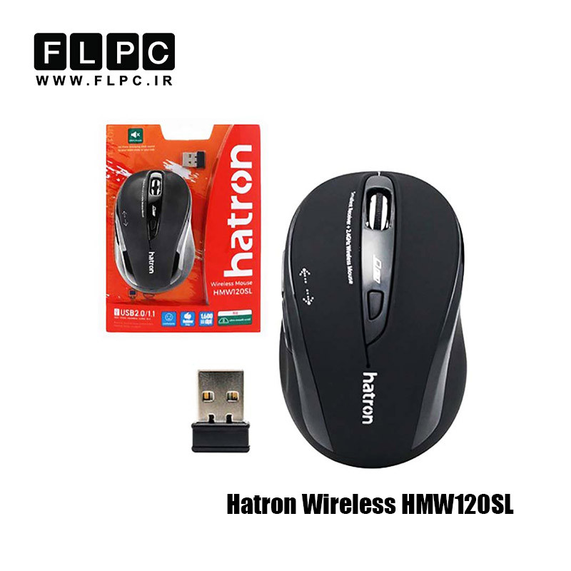 ماوس بی سیم هترون مدل Hatron Silent HMW120SL مشکی