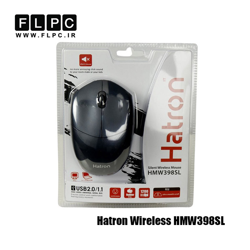 ماوس بی سیم هترون مدل Hatron Silent HMW398SL مشکی