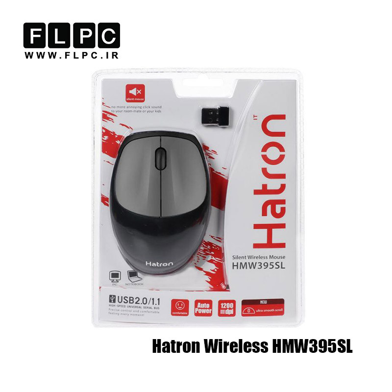 ماوس بی سیم هترون مدل Hatron Silent HMW395SL مشکی
