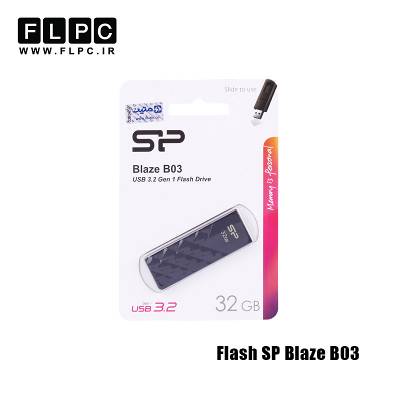 فلش مموری 32 گیگابایت Silicon Power مدل BLAZE B03 مشکی