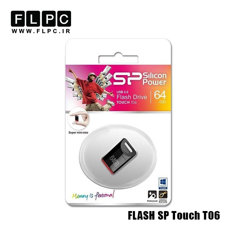 فلش مموری 64 گیگابایت Silicon Power مدل TOUCH T06 مشکی
